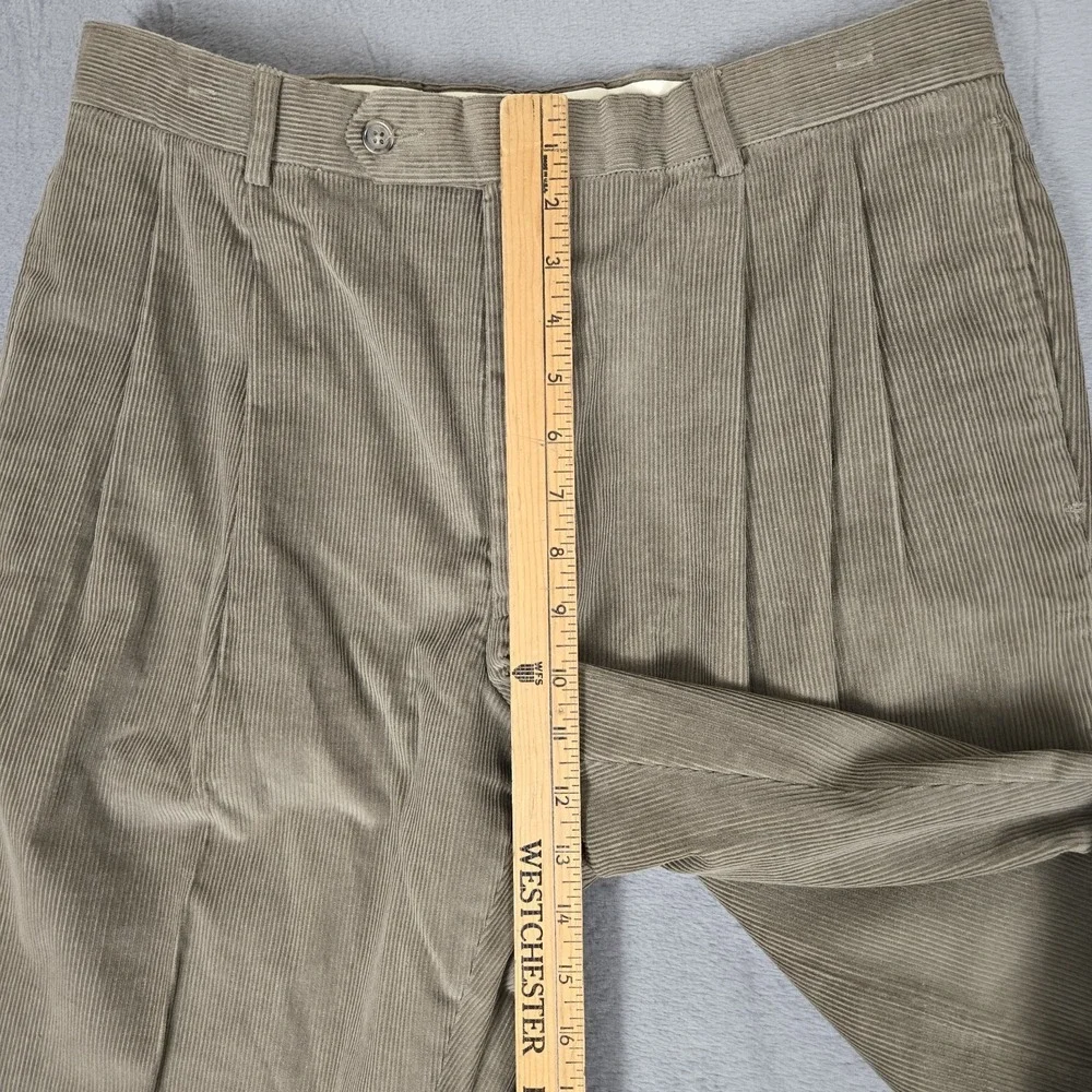 Jos. A. Bank Pants Mens 34 Unhemmed Corduroy‎ Windsor Executive Pleated NWT